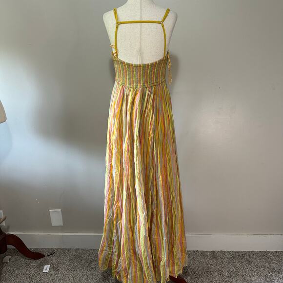 FREE PEOPLE Women's Dream Weaver Maxi Dress Size S In Orange - Picture 6 of 13